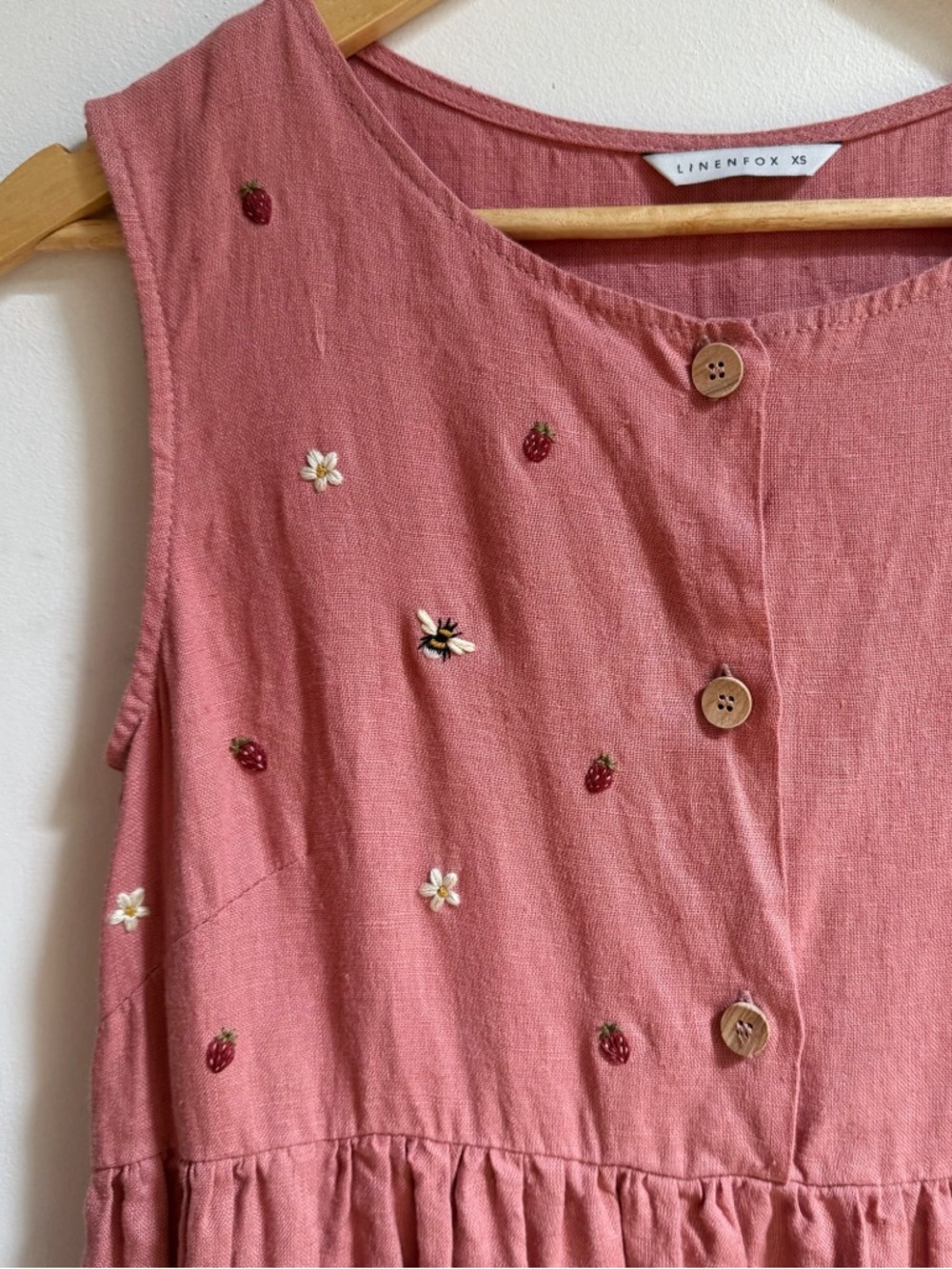 Linenfox Hand-Embroidered Joy Dress - Picture 2 of 7